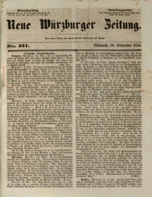 Neue Würzburger Zeitung Mittwoch 19. November 1845