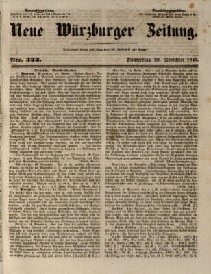 Neue Würzburger Zeitung Donnerstag 20. November 1845