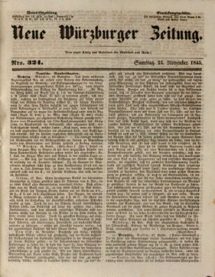 Neue Würzburger Zeitung Samstag 22. November 1845