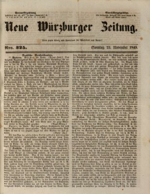 Neue Würzburger Zeitung Sonntag 23. November 1845