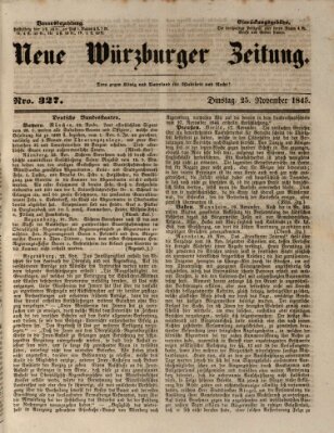 Neue Würzburger Zeitung Dienstag 25. November 1845