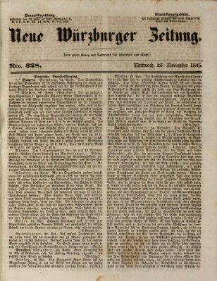 Neue Würzburger Zeitung Mittwoch 26. November 1845