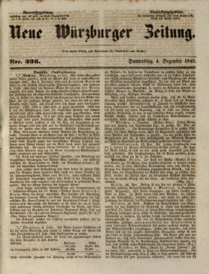 Neue Würzburger Zeitung Donnerstag 4. Dezember 1845