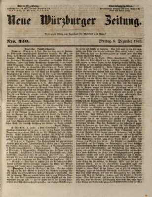 Neue Würzburger Zeitung Montag 8. Dezember 1845