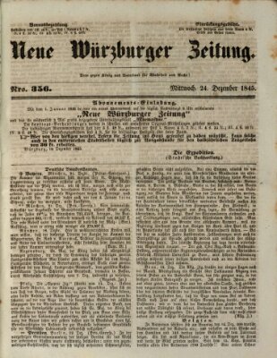 Neue Würzburger Zeitung Mittwoch 24. Dezember 1845