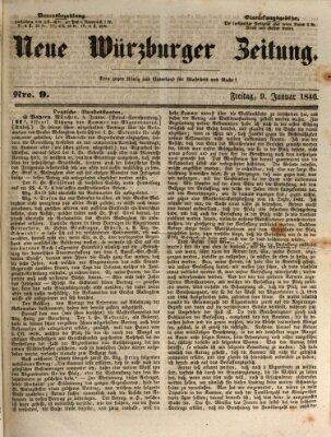 Neue Würzburger Zeitung Freitag 9. Januar 1846