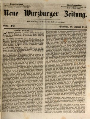 Neue Würzburger Zeitung Samstag 10. Januar 1846