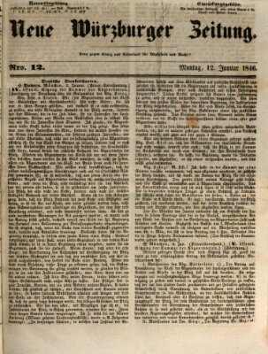 Neue Würzburger Zeitung Montag 12. Januar 1846