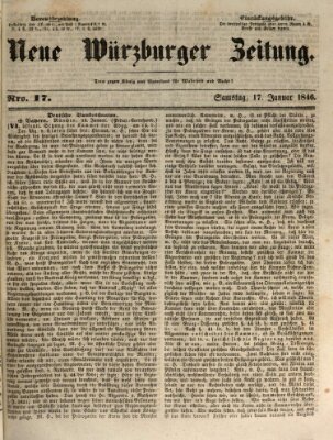 Neue Würzburger Zeitung Samstag 17. Januar 1846