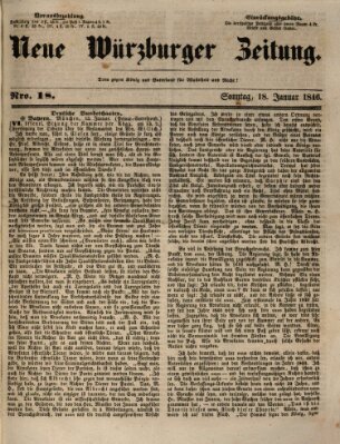 Neue Würzburger Zeitung Sonntag 18. Januar 1846