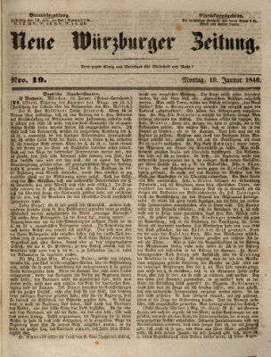 Neue Würzburger Zeitung Montag 19. Januar 1846