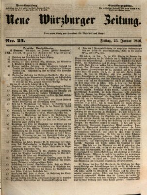 Neue Würzburger Zeitung Freitag 23. Januar 1846