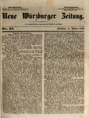 Neue Würzburger Zeitung Samstag 24. Januar 1846