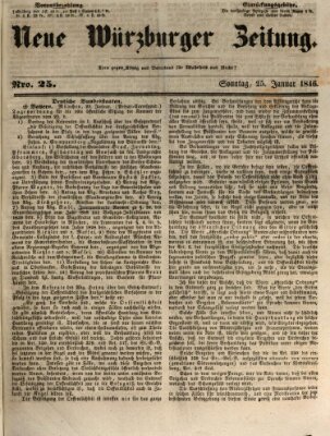 Neue Würzburger Zeitung Sonntag 25. Januar 1846