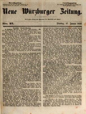 Neue Würzburger Zeitung Dienstag 27. Januar 1846