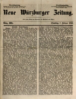 Neue Würzburger Zeitung Samstag 7. Februar 1846