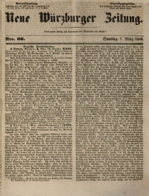 Neue Würzburger Zeitung Samstag 7. März 1846