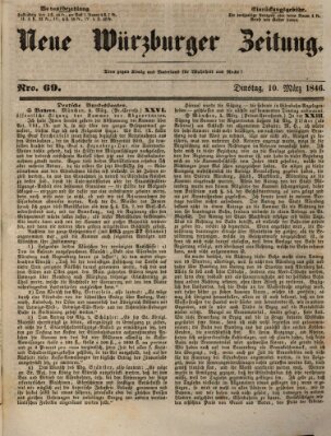 Neue Würzburger Zeitung Dienstag 10. März 1846