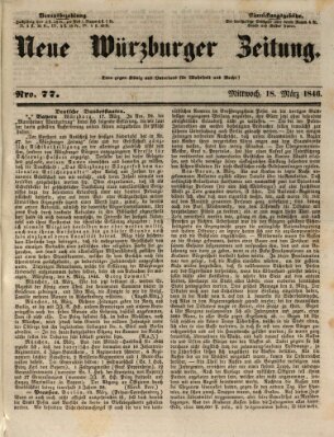 Neue Würzburger Zeitung Mittwoch 18. März 1846