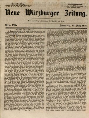 Neue Würzburger Zeitung Donnerstag 19. März 1846