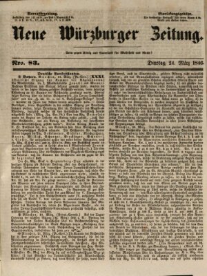 Neue Würzburger Zeitung Dienstag 24. März 1846