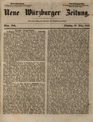 Neue Würzburger Zeitung Sonntag 29. März 1846