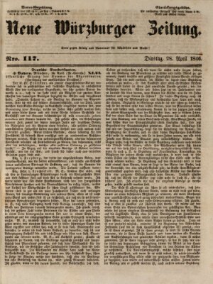 Neue Würzburger Zeitung Dienstag 28. April 1846