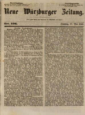 Neue Würzburger Zeitung Sonntag 17. Mai 1846