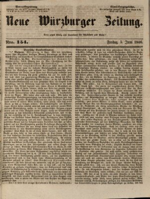 Neue Würzburger Zeitung Freitag 5. Juni 1846