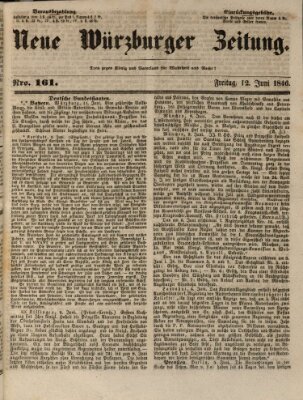 Neue Würzburger Zeitung Freitag 12. Juni 1846