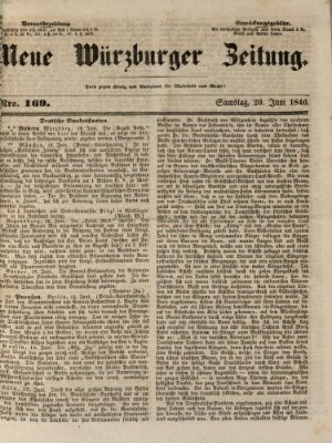 Neue Würzburger Zeitung Samstag 20. Juni 1846