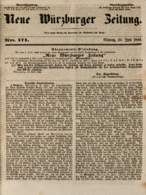 Neue Würzburger Zeitung Montag 22. Juni 1846