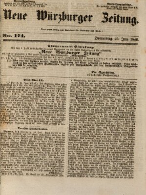 Neue Würzburger Zeitung Donnerstag 25. Juni 1846