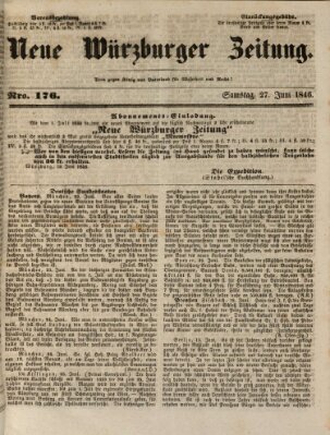 Neue Würzburger Zeitung Samstag 27. Juni 1846