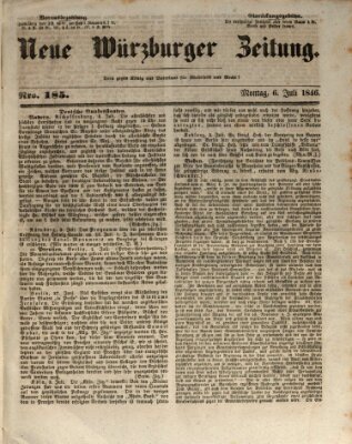 Neue Würzburger Zeitung Montag 6. Juli 1846