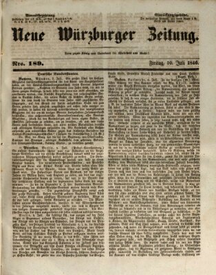 Neue Würzburger Zeitung Freitag 10. Juli 1846