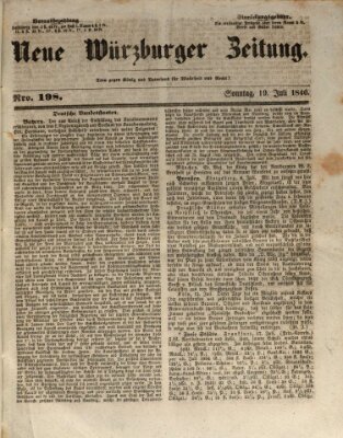 Neue Würzburger Zeitung Sonntag 19. Juli 1846