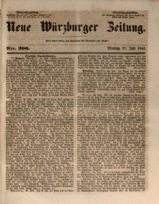 Neue Würzburger Zeitung Montag 27. Juli 1846