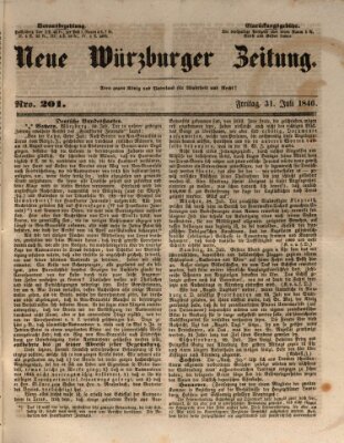 Neue Würzburger Zeitung Freitag 31. Juli 1846