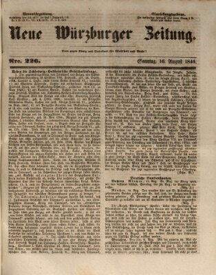 Neue Würzburger Zeitung Sonntag 16. August 1846