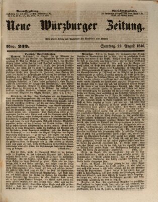 Neue Würzburger Zeitung Samstag 22. August 1846