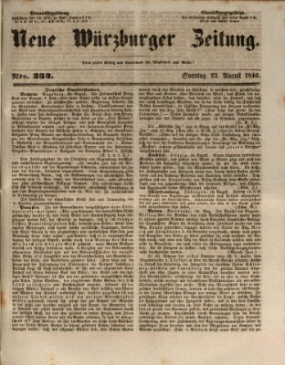 Neue Würzburger Zeitung Sonntag 23. August 1846