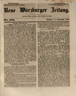 Neue Würzburger Zeitung Dienstag 15. September 1846