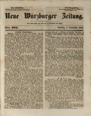 Neue Würzburger Zeitung Dienstag 3. November 1846