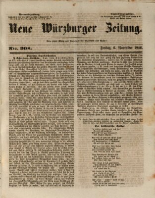 Neue Würzburger Zeitung Freitag 6. November 1846