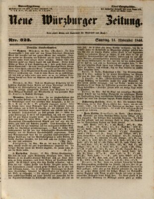 Neue Würzburger Zeitung Samstag 21. November 1846