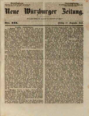 Neue Würzburger Zeitung Freitag 11. Dezember 1846