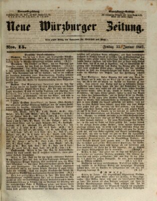 Neue Würzburger Zeitung Freitag 15. Januar 1847