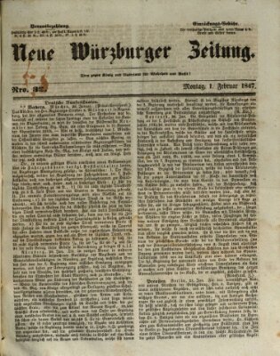 Neue Würzburger Zeitung Montag 1. Februar 1847