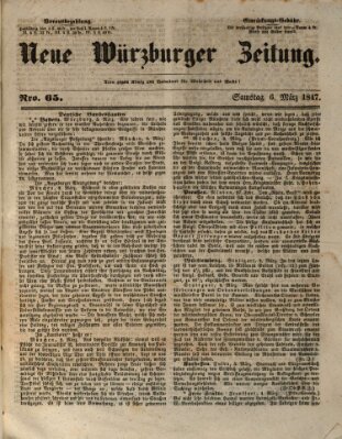 Neue Würzburger Zeitung Samstag 6. März 1847